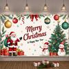 Holiday Banner Green Leaves Merry Christmas Banner Snowman Banner Christmas Theme For Indoor Event New Year Celebration Family