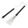 1 Pair Retractable Rubber Handles Steel Wire Jazz Drum Brushes with Velvet Bag