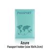 PU Leather Passport Holder with Map Design and Single Edge Sewing