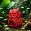 Betta Fish Habitat Accessories Owl Tank Hideout, Aquarium Shrimp Cave, Hollow Non-Toxic House Hide Cave for Decoration