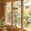 Courtyard Hanging Pendant Retro Dragon Bells, Metal Flying Wind Chime, Rustic Exquisite Alloy Craft Fantasy Outdoor Garden Ornament for Patio