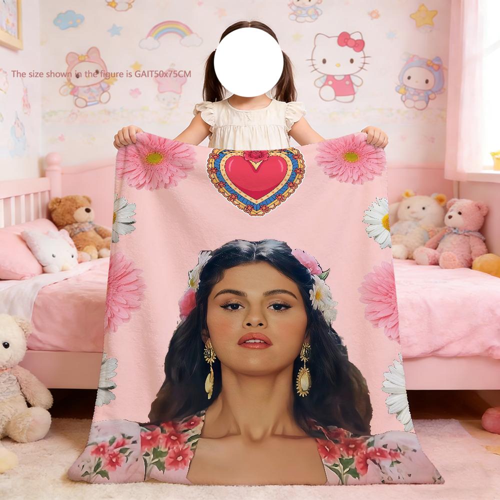 Blanket For Soft Throw Blanket for Picnic Bed Sofa Home Selena Bedroom Cozy singer Gomez Warm Comfortable