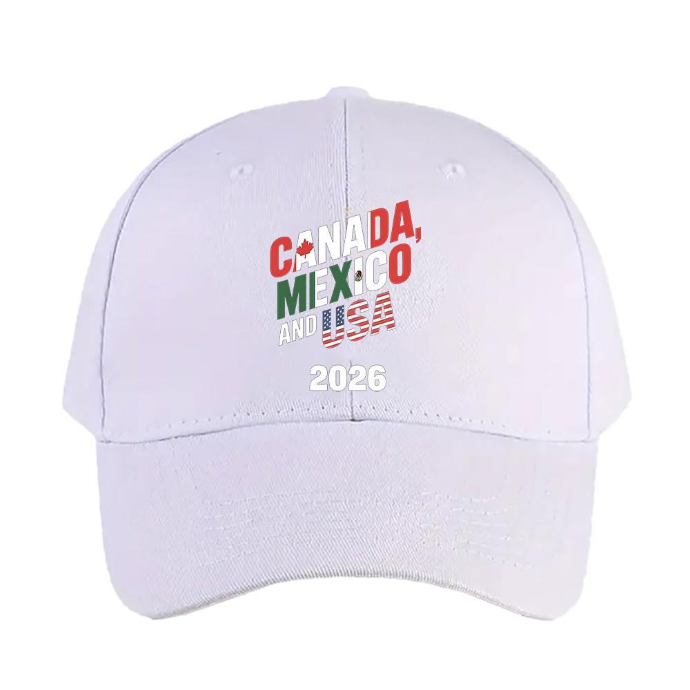 canada mexico and usa Baseball Cap Woman Man Adjustable Trucker Cap Adult with Curved Brim Casual Hat football fan