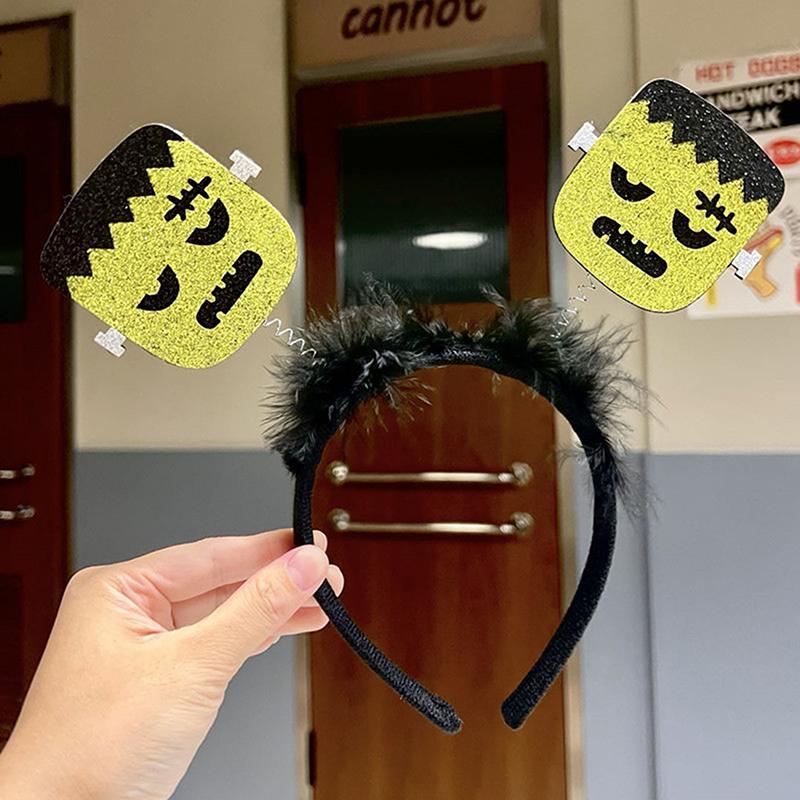 Хэллоуин наряды Cos смешная повязка на голову злой тыквенный призрак обруч для волос для женщин реквизит для фотосессий череп шляпа ведьмы головной убор
