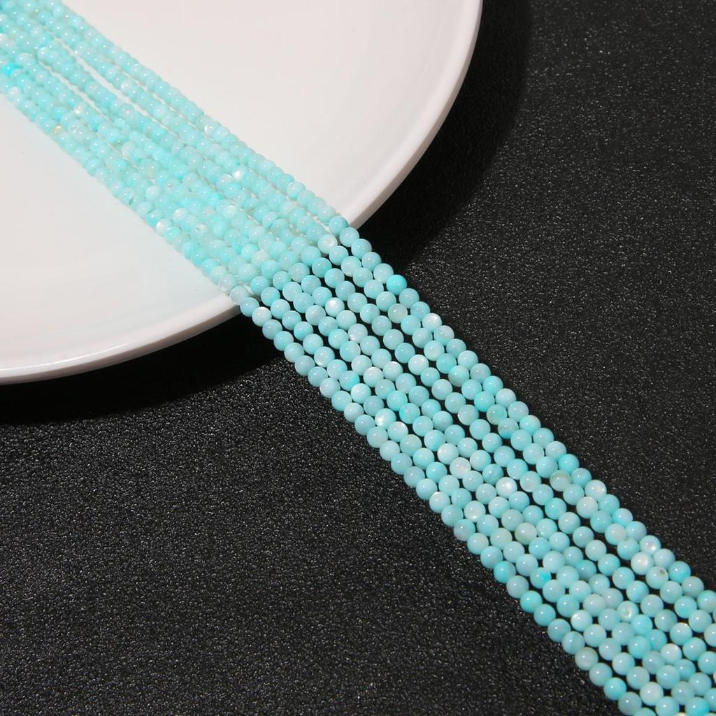 Круглые бусины из ракушки пресной воды 3 мм для изготовления ювелирных изделий DIY браслет Necalace цепочка для телефона