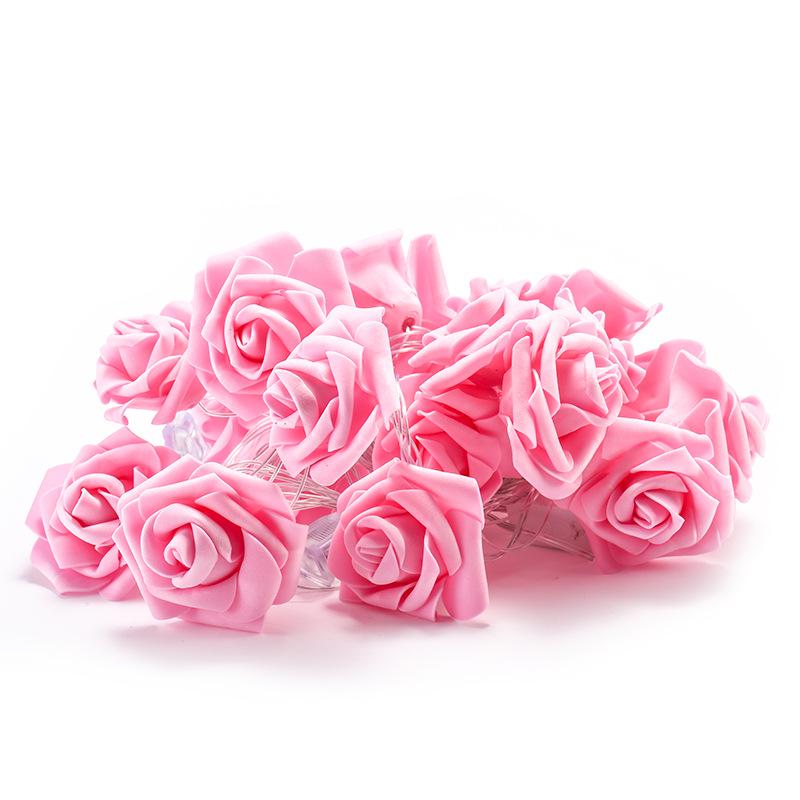 1,5 м 10 светодиодов Искусственная гирлянда из роз Светодиодные сказочные огни День святого Валентина Свадьба Рождество Украшения для вечеринки