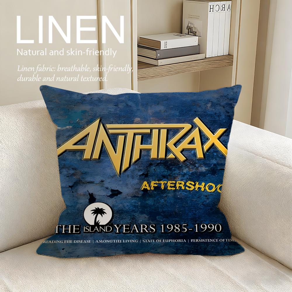 Music Anthrax Cushion Cover Pillowcase Set Pcs x x Breathable Washable Sofa Cushion Cover