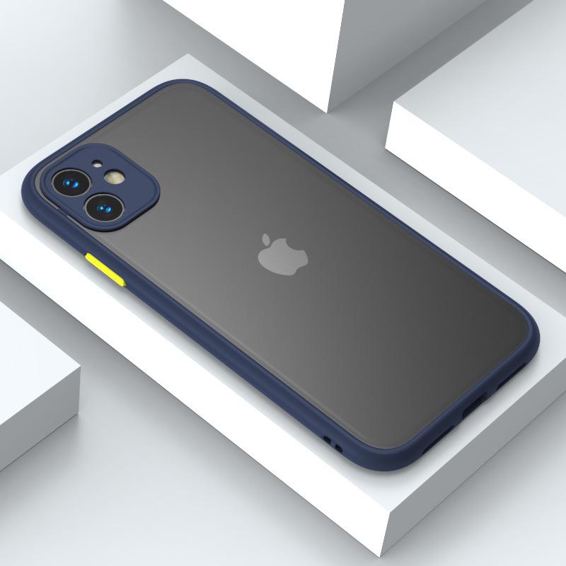 Applicable to iphone16 mobile phone case matte oil spray anti-drop all-inclusive translucent protective case matte texture