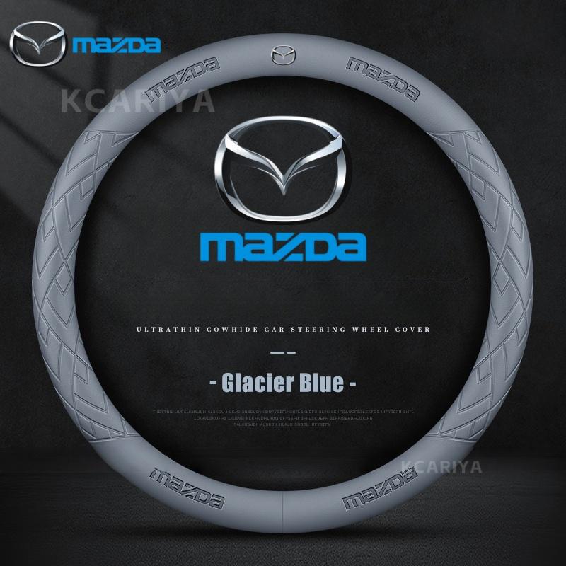 38 см Чехол на руль из углеродного волокна и кожи для Mazda 2 3 CX5 CX30 CX8 CX3 Mazda2 6 5 CX9 BT50 Автоаксессуары