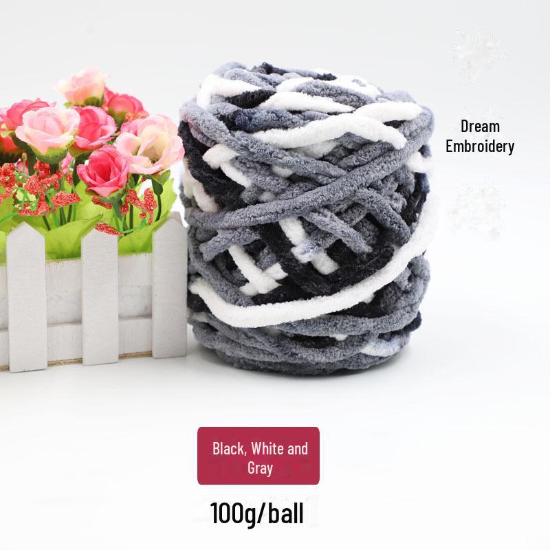 Толстая шерстяная пряжа для вязания шарфов, одеял, тапочек и многого другого