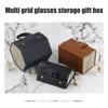 Органайзер для солнцезащитных очков с несколькими отделениями, складная коробка для хранения очков и ювелирных изделий, портативный чехол для очков из ПУ кожи для хранения