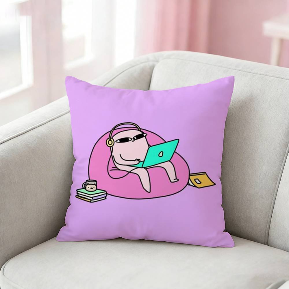 Cartoon KKetnipz Cute Pillow Case Pattern Printed Pillowcase For Living Room Sofa Cushion Cover