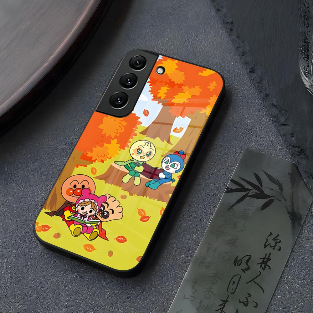 Мультяшный ANPANMAN Милый Чехол для Телефона Стекло Для Samsung Galaxy S26 S25 S21 S22 S24 S23 S20 Ultra Fe Plus A16 A24 A55 A53 Чехол