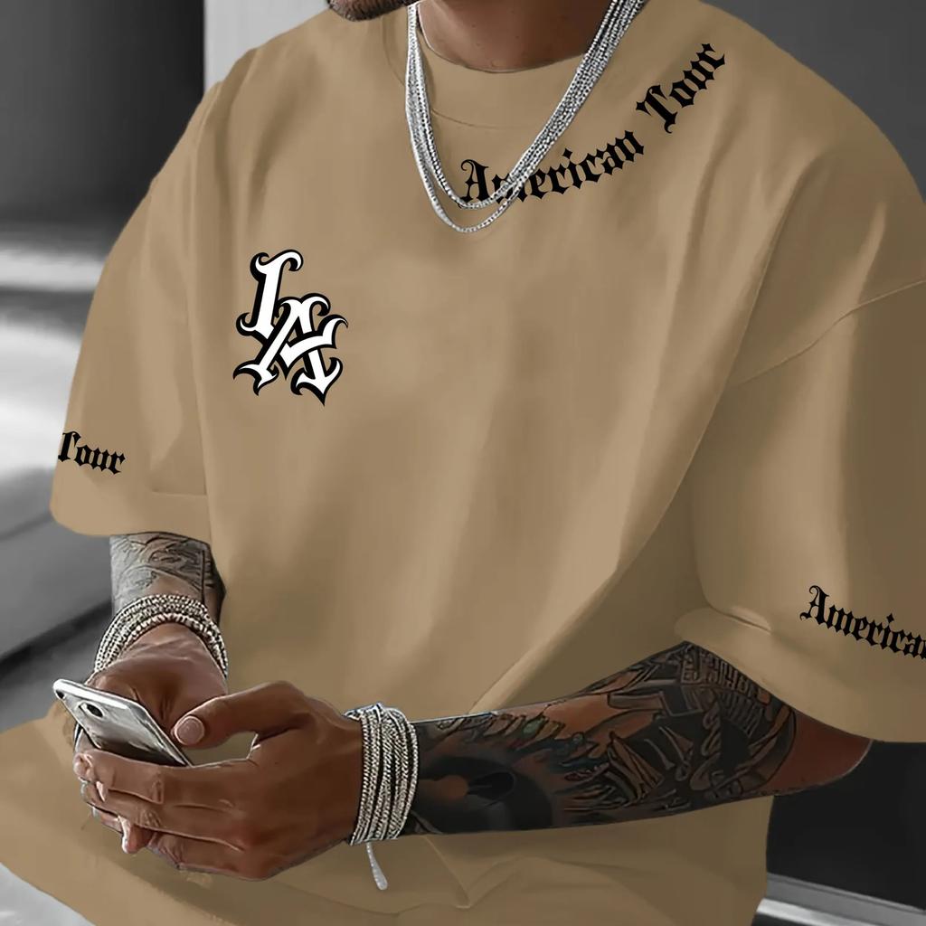 XXS-6XL Большие размеры Мужская футболка с буквенным принтом Летняя повседневная свободная мужская одежда Топы с коротким рукавом Футболки Пуловер