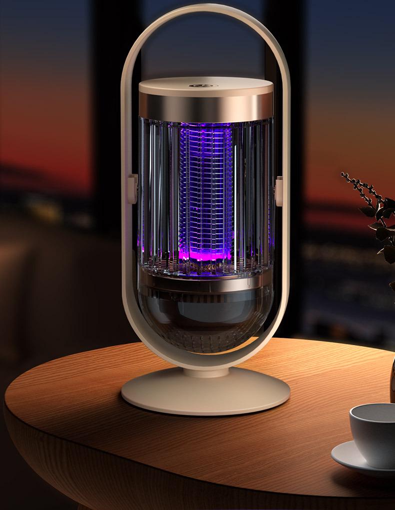 Перезаряжаемая USB лампа от комаров с фиолетовым светом и электрическим разрядом