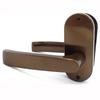 Kawaguchi Giken J-Lever, Empty Lock, Oval Seat, Residential Indoor Lever Handle, 50mm Backset, JL-24-1K-Br, Brown