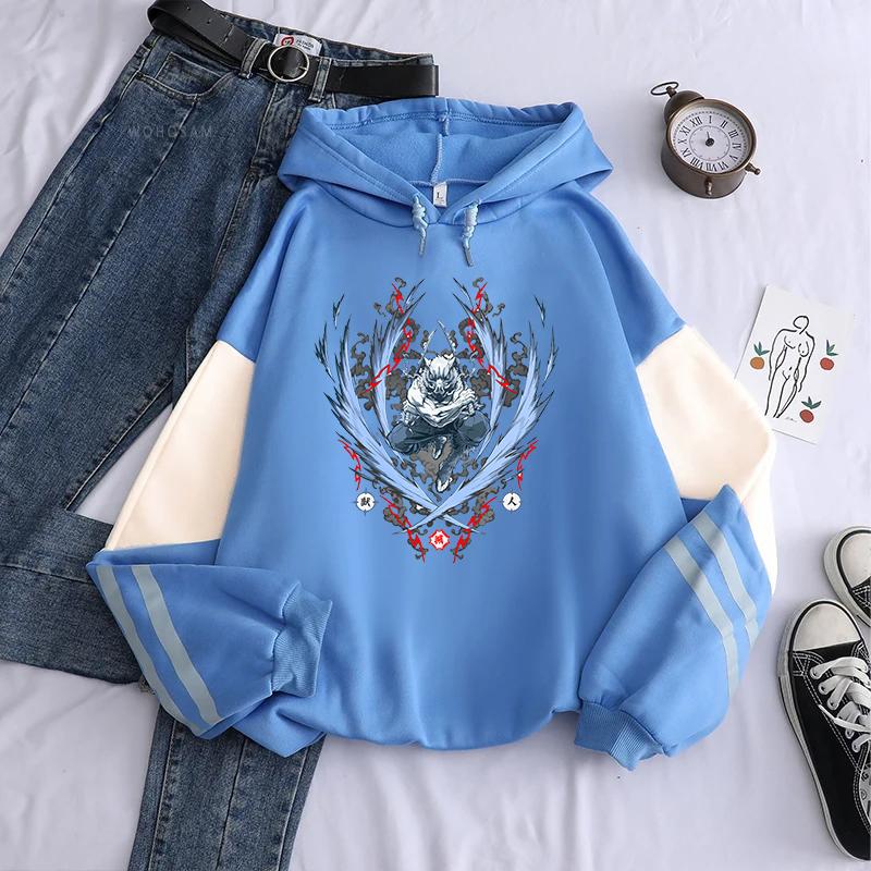 Hashibira Inosuke Demon Slayer Graphic Hoodies For Men Women Clothing Manga Hoodie Fall Fleece Long Sleeves Loose Sweatshirt