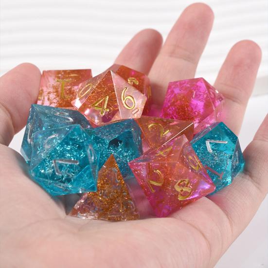 Большие формы из смолы для кубиков DND для изготовления кубиков своими руками, 7 полостей, многогранная силиконовая форма со стереоскопическим дизайном, формы из эпоксидной смолы для настольной настольной игры