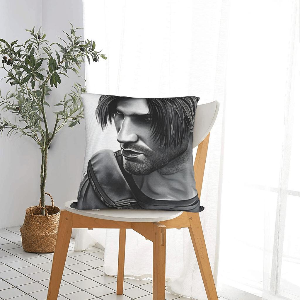 Leon Kennedy Death Island Poster Pillow Case Vintage Pillow Cover Comfy Pillowcases For Wedding Party Home Decor