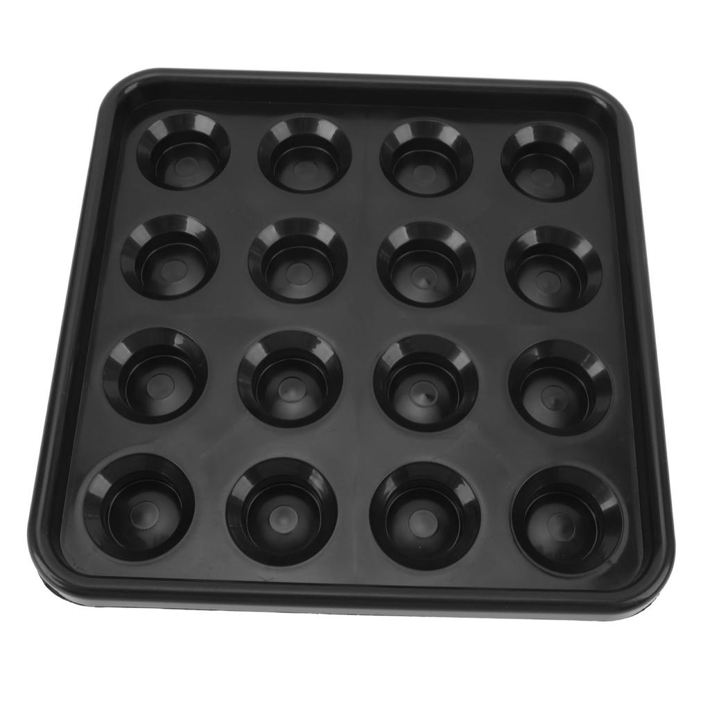 Поднос для переноски шаров для пула на 16 шаров, пластиковый поднос-держатель для хранения бильярдных шаров для снукера, бильярда, стола для пула, черный