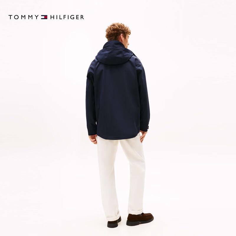Tommy Hilfiger Мужская легкая водонепроницаемая куртка с капюшоном