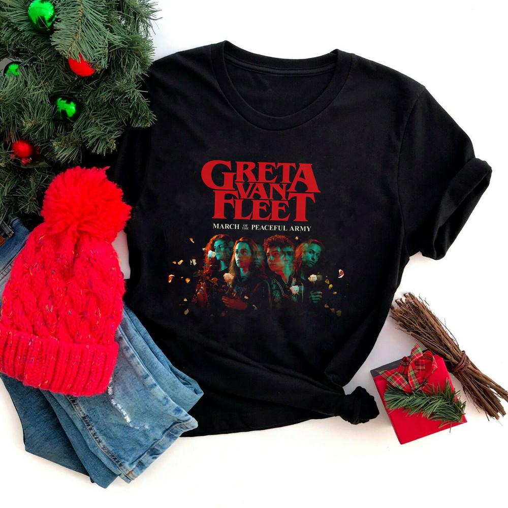 Greta Van Fleet March of the Peaceful Army подписанная футболка полного размера унисекс
