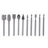 10Pcs 1/8 Inch Shank Milling Rotary File Burrs Bit Set Wood Carving Rasps