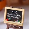 1:12Dollhouse Miniature School Supplies Miniature Chalkboard Model Small Blackboard Dollhouse Accessories Wood Painting Easel