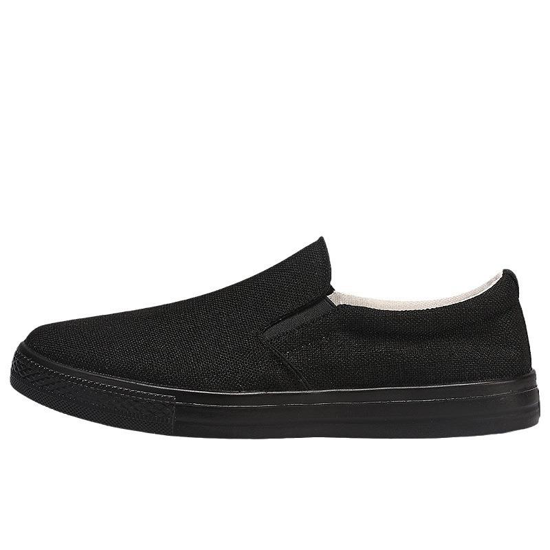 Тканевые туфли мужские новые мужские туфли на одной педали мягкая подошва нескользящие туфли повседневные парусиновые туфли мужские