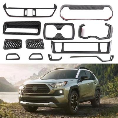 Совместимые аксессуары для интерьера для 20 моделей Toyota RAV4: Воздуховыпускное отверстие, переключатель кондиционера, рамка подстаканника, подогрев сидений и другое.