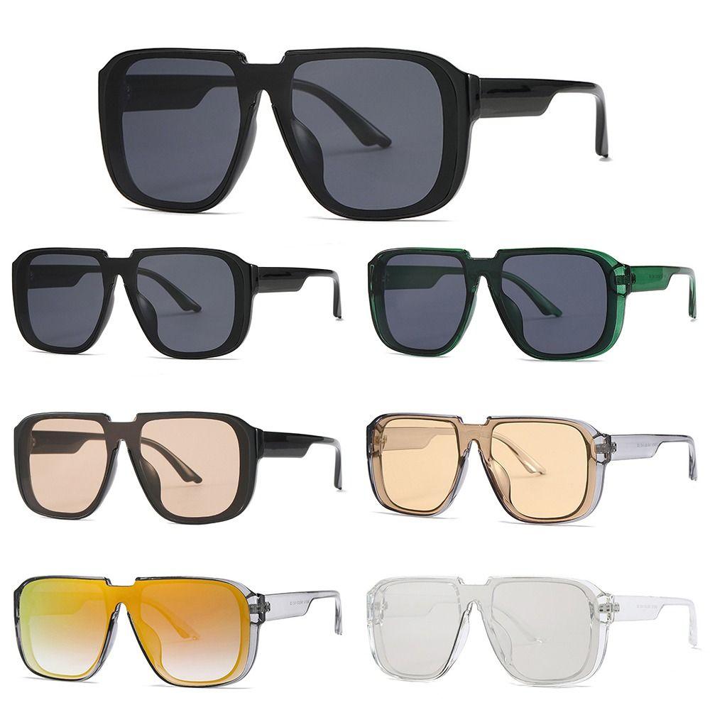 Hot Ins Favor Men's Mirror Shades Flat Top UV400 Eyewear Trendy Women's Sun Glasses