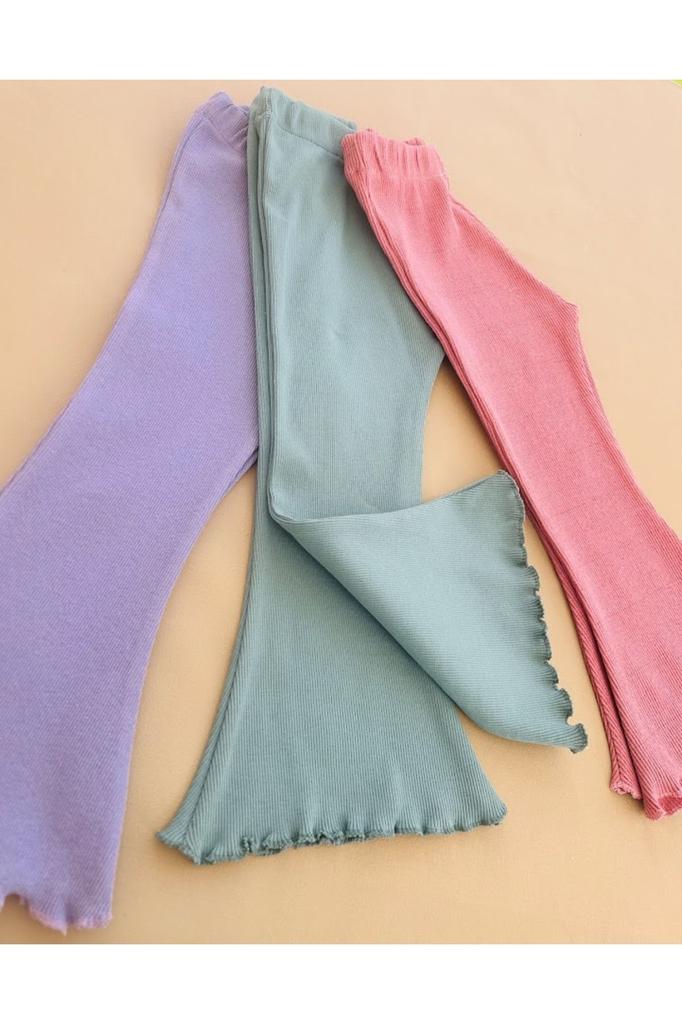 Сезонные расклешенные колготки из ребристой ткани для маленьких девочек, набор из 3 шт.