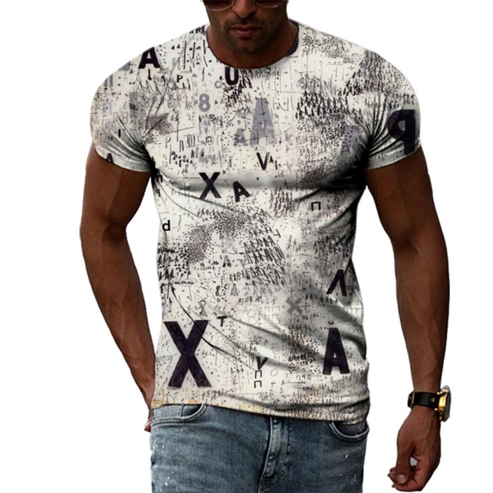 Летние мужские модные индивидуальные граффити футболки хип-хоп тренд harajuku повседневный стиль футболки с короткими рукавами с 3D принтом топы