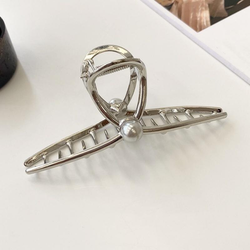 New Punk Geometric Metal Gold Silver Simple Hair Clip Claw for Women Trendy Large Crab Catches Clamp Korea Headwear Accessories
