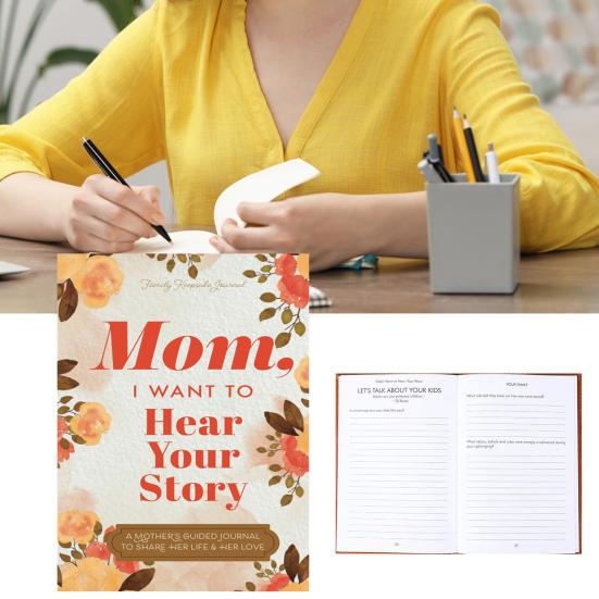 Записная книжка Mom Story Guided Journal, чтобы поделиться своей жизнью, своей любовью, матерью