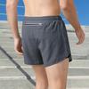 Мужские спортивные шорты с эластичной резинкой на талии, двухслойные спортивные шорты с несколькими карманами, быстросохнущие шорты с защитой от воздействия на эластичной подкладке