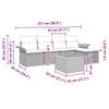 Garden Sofa Set with Cushions 6 pcs Black Poly Rattan