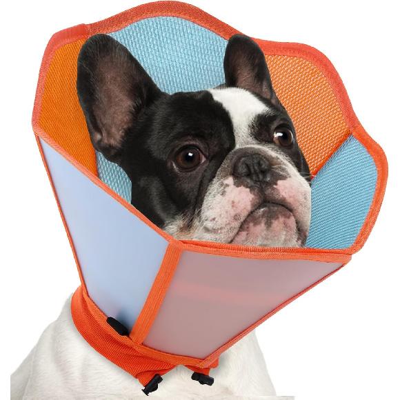 AOFITEE Dog Cone - Dog Cone Collar After Surgery, Comfy Cones for Dogs to Stop Licking, Adjustable Small Soft Dogs Cones for Wound Healing,