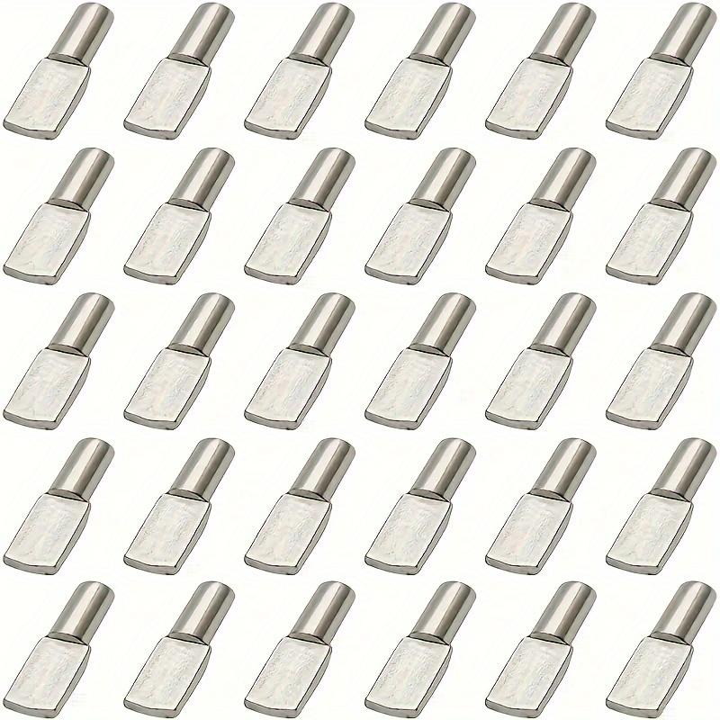 20/50 шт. Полочные штифты, 5 мм, ложкообразной формы, никелированные, опорные штифты для полок, штифты для книжной полки