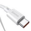 Baseus Superior Cable Usb Type C - Usb Type C Fast Charging Quick Charge / Power Delivery / Fcp 100W 5A 20V 2M White (Catys-C02)