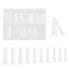240pcs Half Cover False Nail Tip Extra Long Clear Fake Artificial Nail Tips for Home DIY Salon