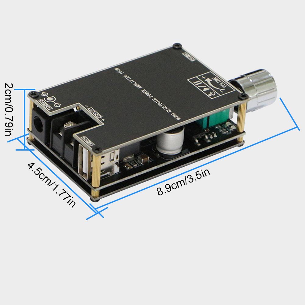 ZK-1001B Mono 100W BT Audio Power Amplifier Module Bluetooth-Compatible 5.1 AUX TPA3116D2 Amplifier Board DC7V-24V with TWS Mode