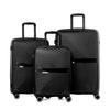 SET OF 3 HARD SUITCASES Black PP5 (SIZES S, M, L)