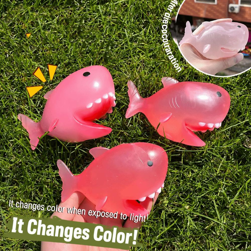Decompression Design Color Changing Shark Toy Sunlight Sensitive Fidget Shark Toy For Children