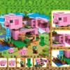 Compatible with Lego Small Particles: Piglet House Educational Toy for Parent-Child Interaction and World Building