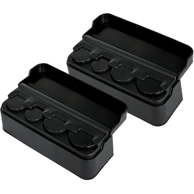 2 Pack Coin Holder for Car, Coin Organizer, Portable Coin Storage, Suitable for Most Car and Trucks, Black