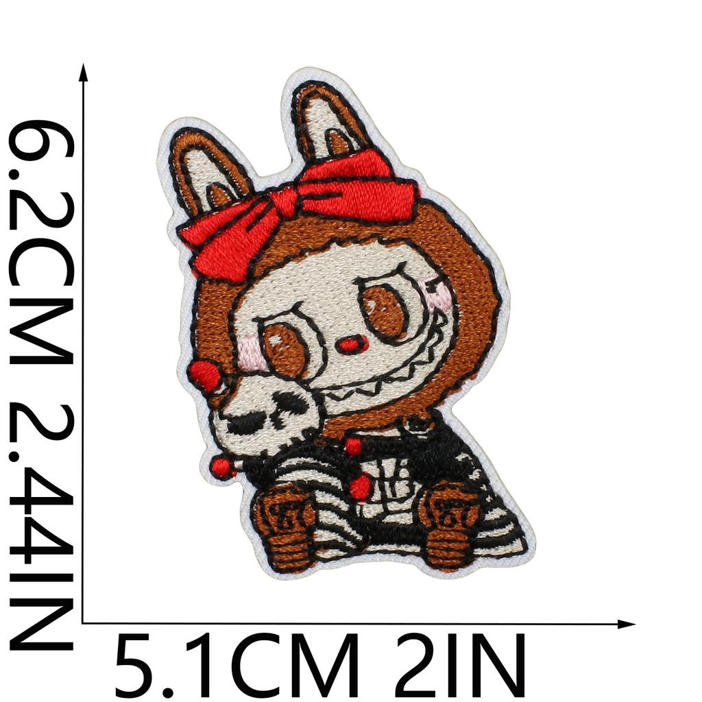 Animated Characters Cute Big Head Embroidery Cloth Sticker Bag Decoration Forest Elf Patch Sticker Heat Transfer Computer Embroidery