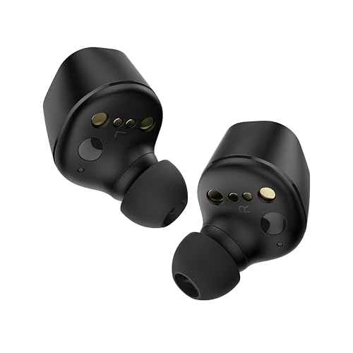Sennheiser CX Plus True Wireless Bluetooth Earbuds, Black, with In-house Developed Drivers, Active Noise Cancellation, Independent Left and Right Cont