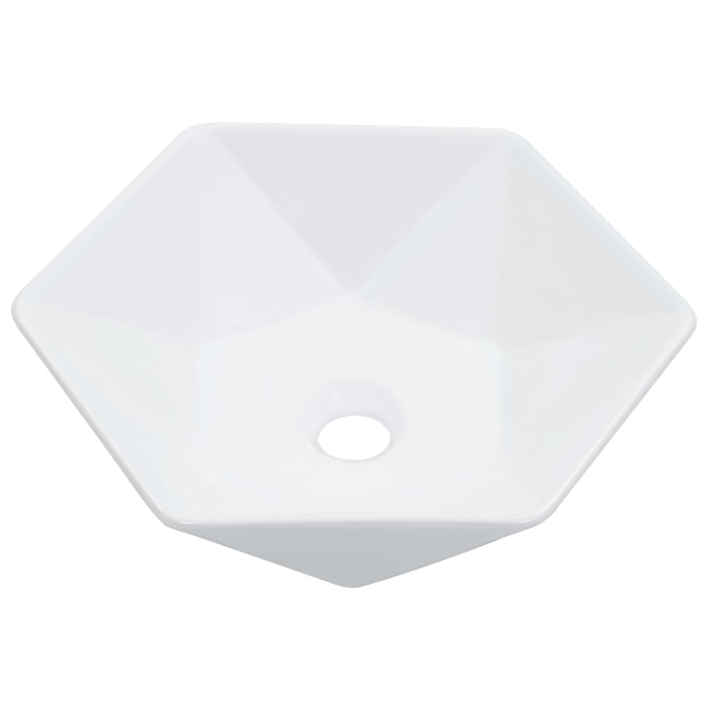 Wash Basin 41 x 36.5 x 12 cm Ceramic White