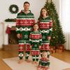 Christmas Print Family Matching Hooded Long Sleeved Zippered Jumpsuit Set